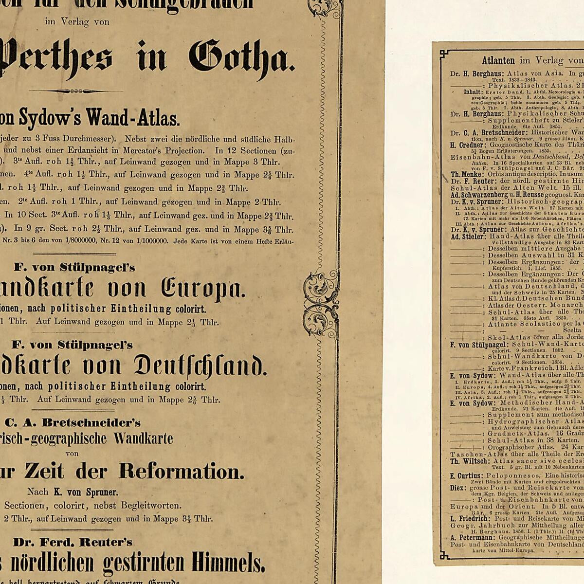 This old map of Der Nördliche Gestirnte Himmel from 1850 was created by C. Hellfarth, Germany) Justus Perthes (Firm : Gotha, Ferdinand Reuter in 1850