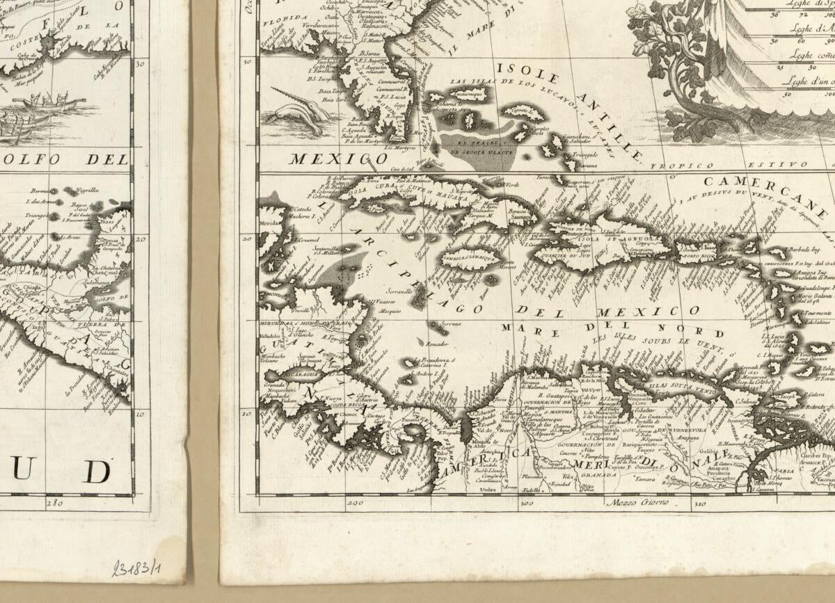 This old map of America Settentrionale Colle Nuoue Scoperte Fin Al&