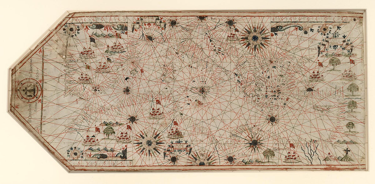 Chart of the Mediterranean, the Coast of Portugal, and the Northwest Coast of Africa 1678 by Relic Map Company