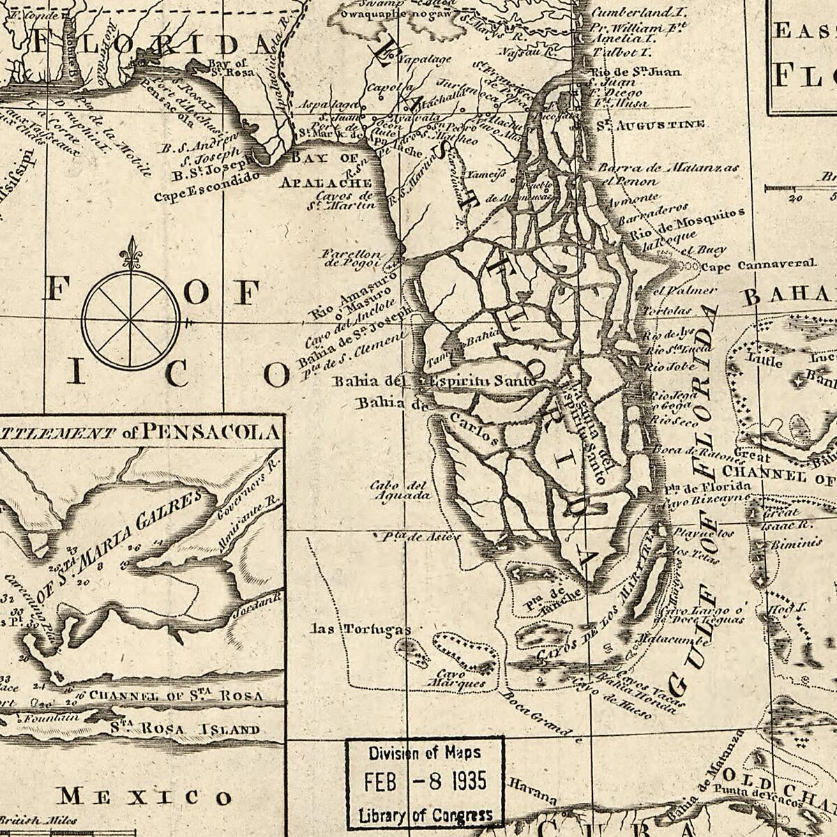 This old map of A Map of the New Governments of East & West Florida (Map of the New Governments of East and West Florida) from 1763 was created by J. (John) Gibson in 1763