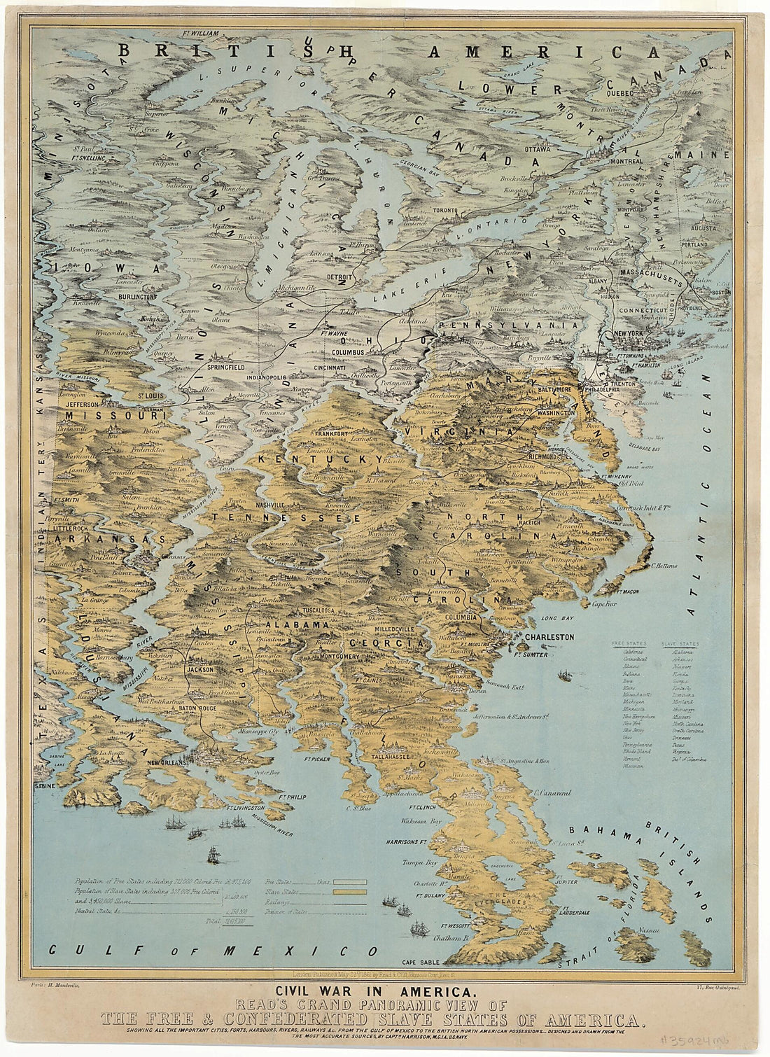 This old map of Civil War In America : Read&