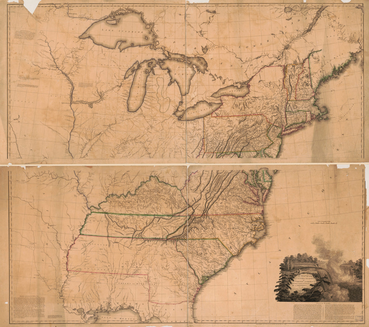 A Map of the United States of North America in 1802 by Relic Map Company