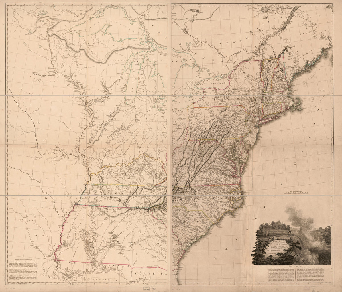 A Map of the United States of North America in 1802 by Relic Map Company
