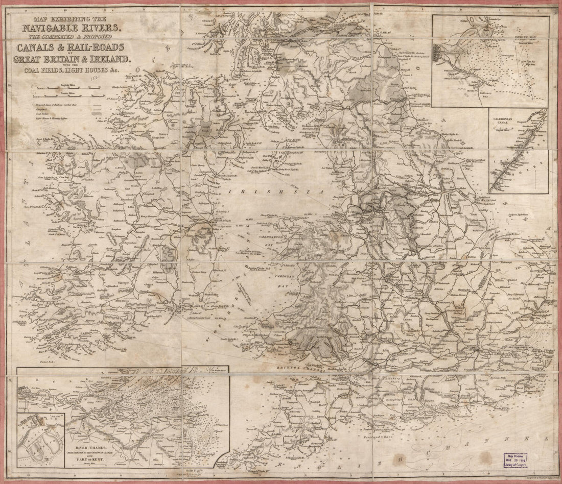 This old map of Roads of Great Britain & Ireland : With the Coal Fields, Light Houses &c from 1861 was created by Charles Copley, Millard Fillmore in 1861