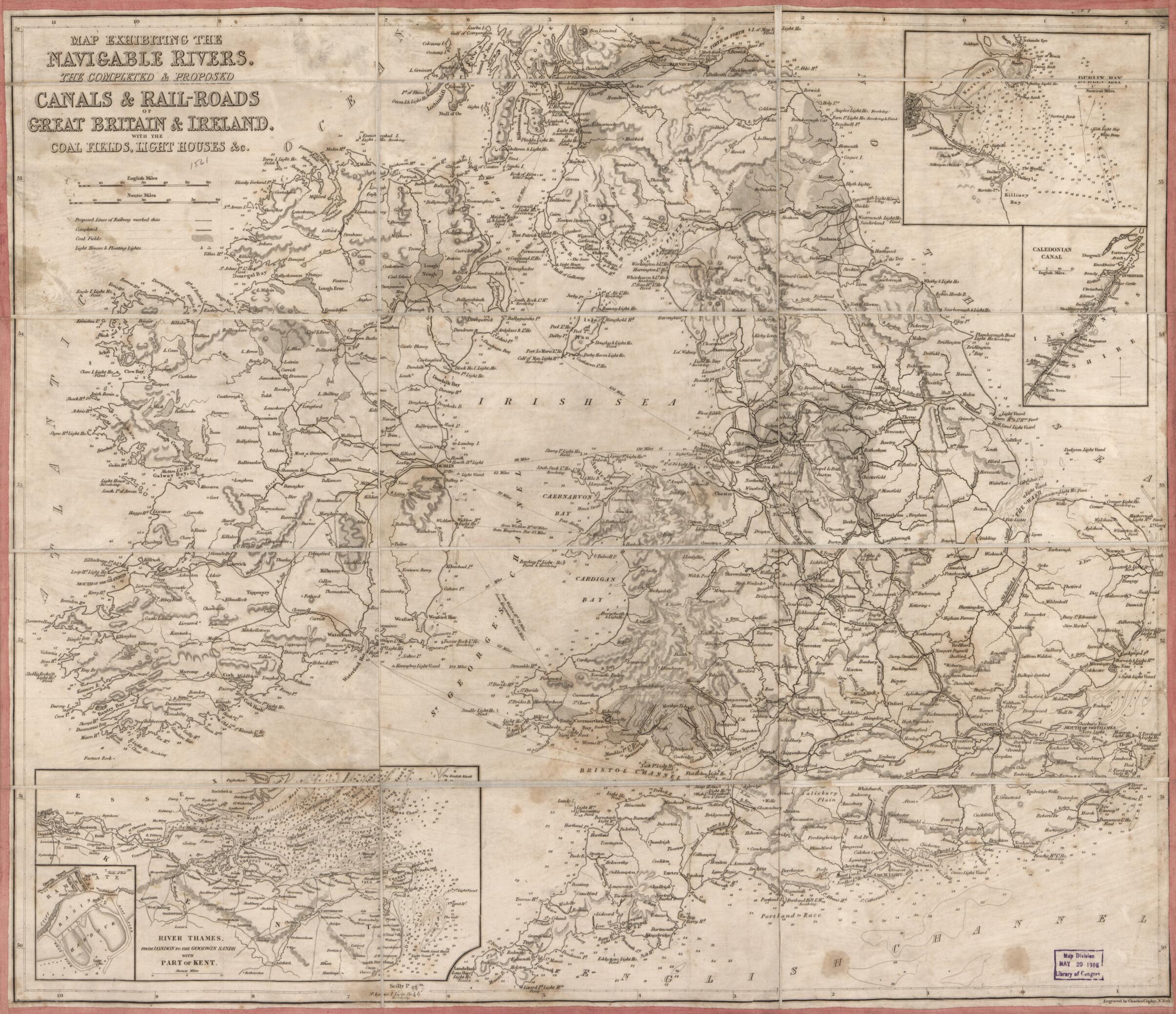 This old map of Roads of Great Britain & Ireland : With the Coal Fields, Light Houses &c from 1861 was created by Charles Copley, Millard Fillmore in 1861