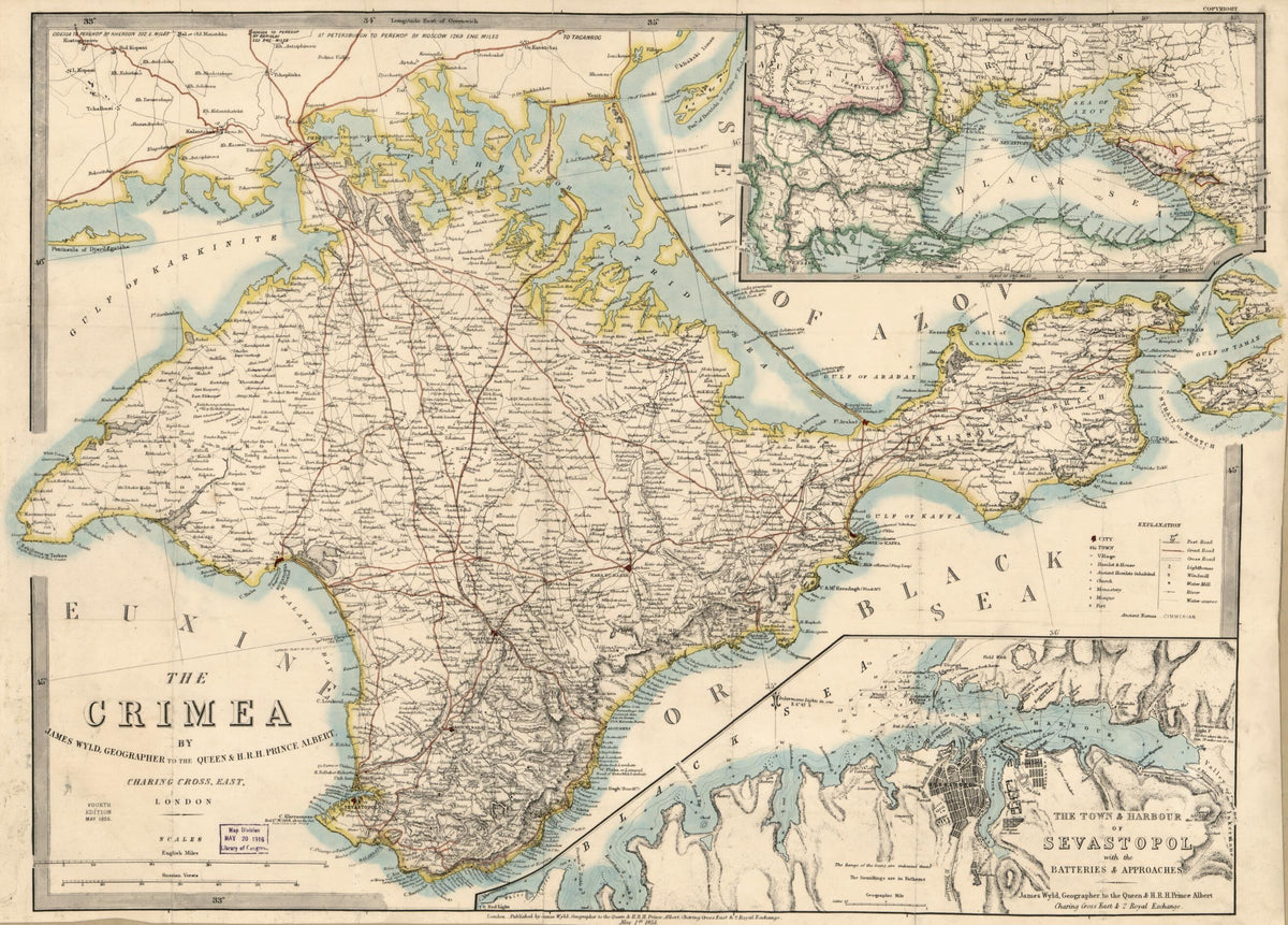 The Crimea 1855 by Relic Map Company
