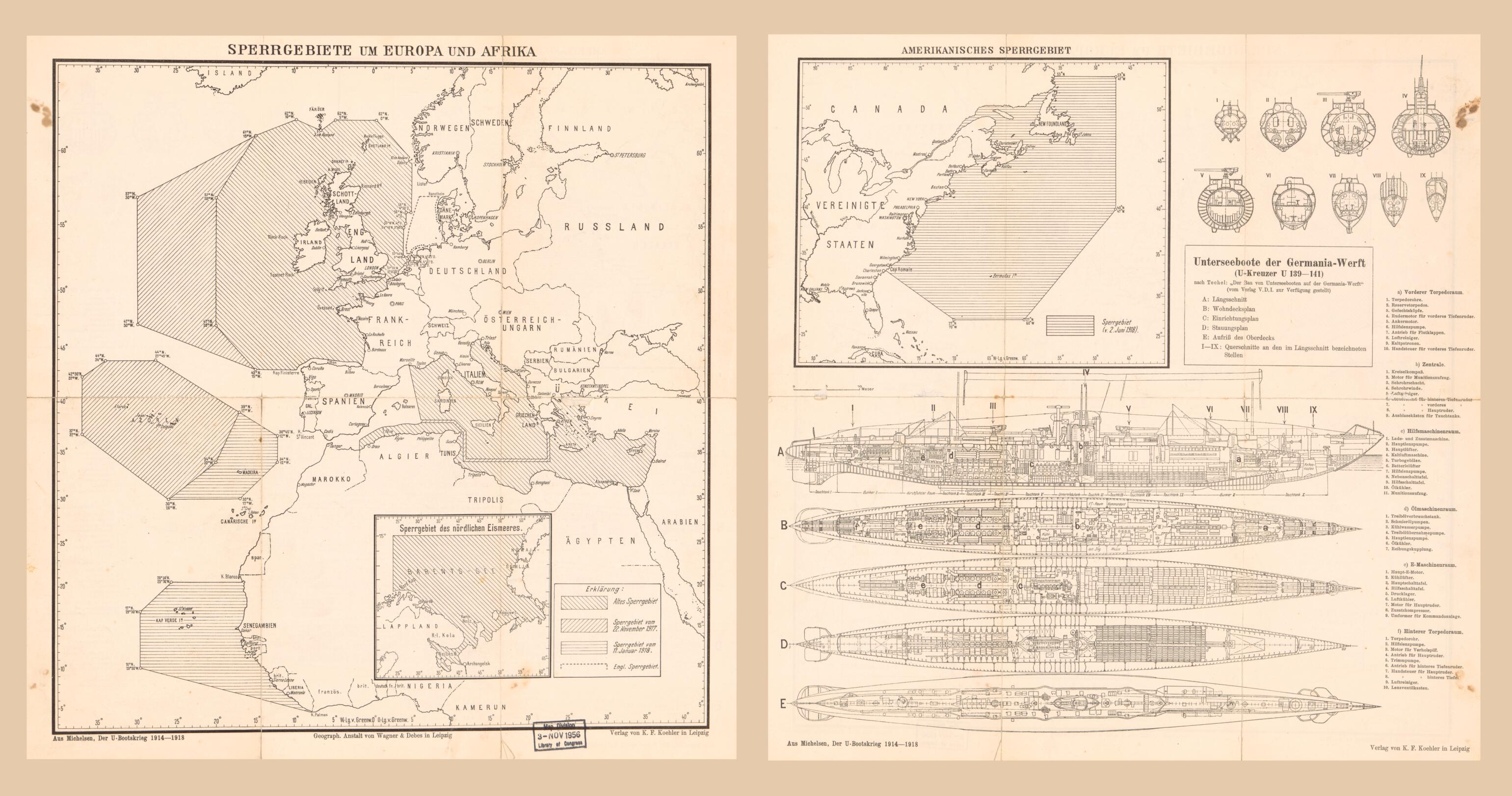 This old map of Sperrgebiete Um Europa Und Afrika from 1925 was created by Wagner & Debes in 1925
