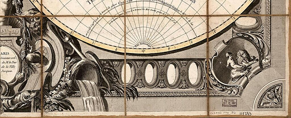 This old map of Mappe Monde, Ou Description Du Globe Terrestre : Drojettée E Assujettie Au Ciel from 1778 was created by Rigobert Bonne in 1778