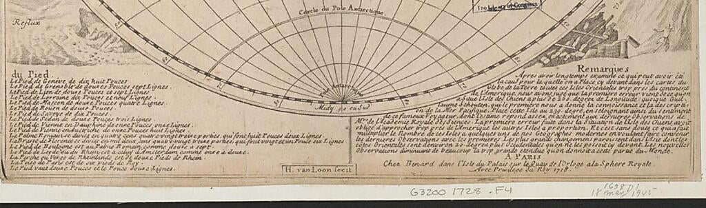 This old map of Monde, Ou Carte Generale De La Terre : Divisée En Deux Hemispheres Suivant La Projection La Plus Commune Ou Tous Les Points Principaux Sont Placez Sur Les Observations De Mrs. De L&