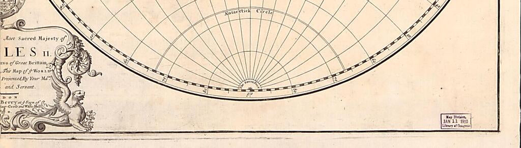 This old map of A Mapp of All the World Projected In Two Hemispheres In Which Are Exactly Described All the Parts of the Earth and Seas from 1680 was created by William Berry, Nicolas Sanson in 1680