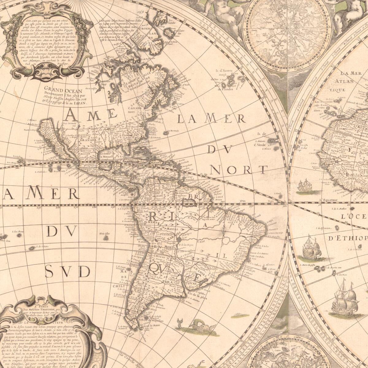 This old map of Charte Vniuerselle De Tovt Le Monde : En Laqvelle Plvsievrs Regions Representees Plvs Exactement Qvavx Precedentes & Les Terres Novvellement Descovvertes Fidellement Corrigees Svr Les Dernieres Relations Des Anglois, Hollandois Et Avtres
