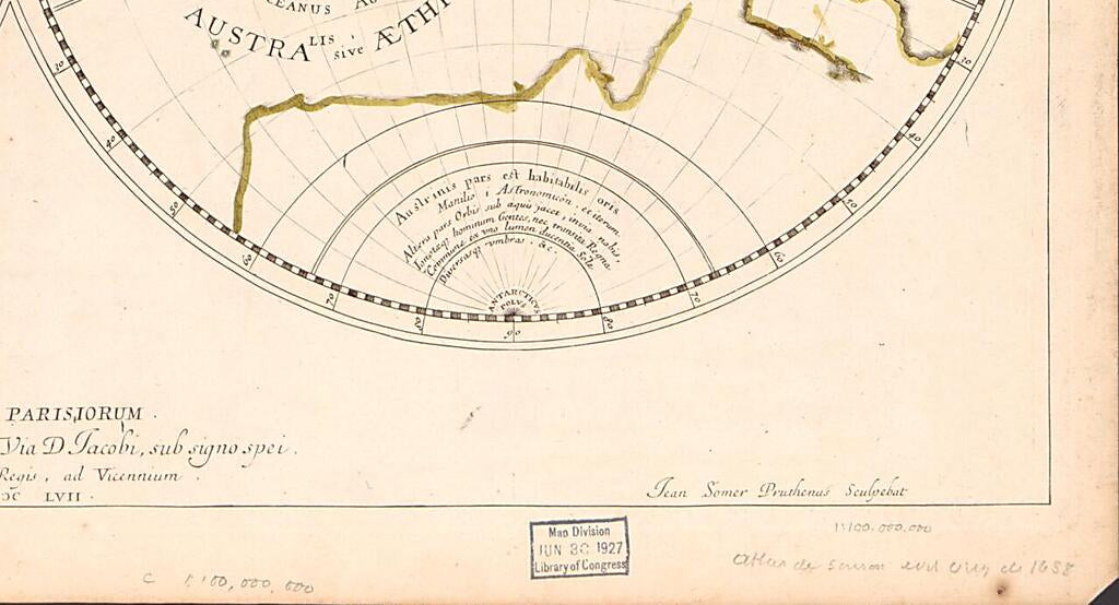 This old map of Orbis Vetus Et Orbis Veteris Utraque Continens, Terrarumque Tractus Arcticus Et Antarticus Ex Platone, Theopompo Sive Aeliano, Manilio &tc from 1657 was created by Pierre Mariette, Nicolas Sanson, J. Somer in 1657