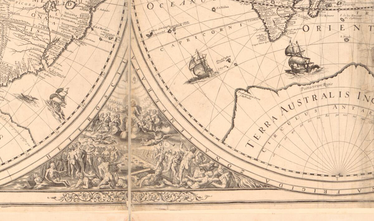 This old map of Charte Vniuerselle De Tovt Le Monde. (Charte Universelle De Tout Le Monde) from 1650 was created by Nicolas Berey in 1650