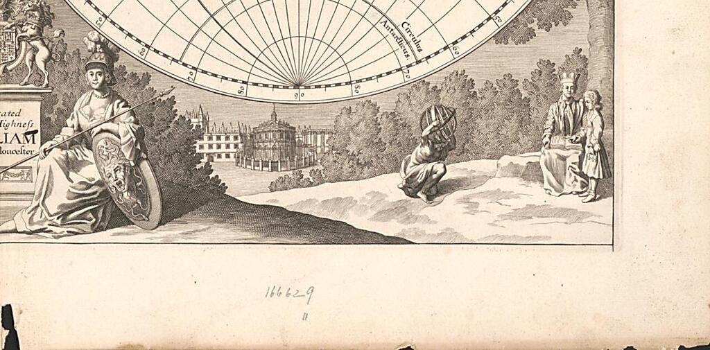 This old map of A New Map of the Terraqueous Globe According to the Ancient Discoveries and Most General Divisions of It Into Continents and Oceans from 1700 was created by Michael Burghers, Edward Wells in 1700