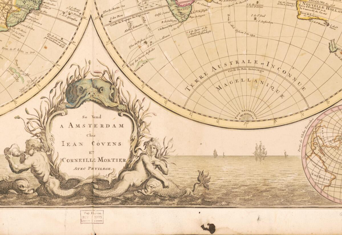 This old map of Monde, Dressé Sur Les Observations De Mrs. De L&