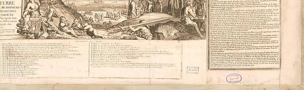 This old map of Monde, Ou Carte Générale De La Terre : Divisée En Deux Hémisphéres Suivant La Projéction La Plus Commune Ou Tous Les Points Principaux Sont Placez Sur Les Observations De Mesrs. De L&