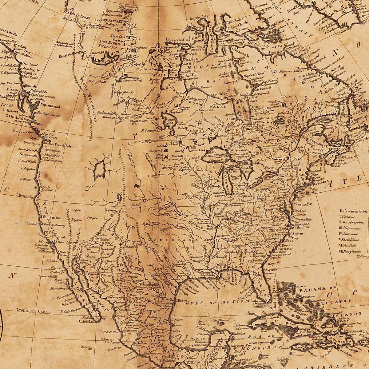 This old map of A General Map of North America Drawn from the Best Surveys from 1795 was created by John Scoles, Reid & Wayland Smith, William Winterbotham in 1795