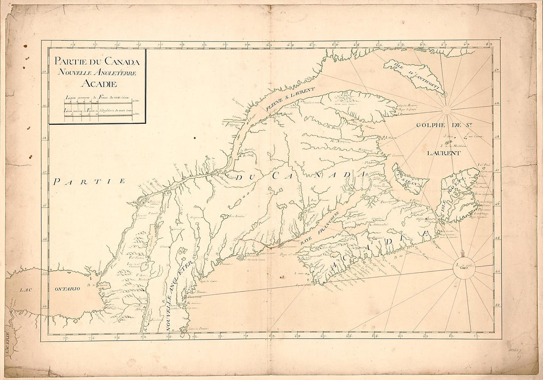 This old map of Partie Du Canada, Nouvelle Angleterre, Acadie from 1770 was created by in 1770