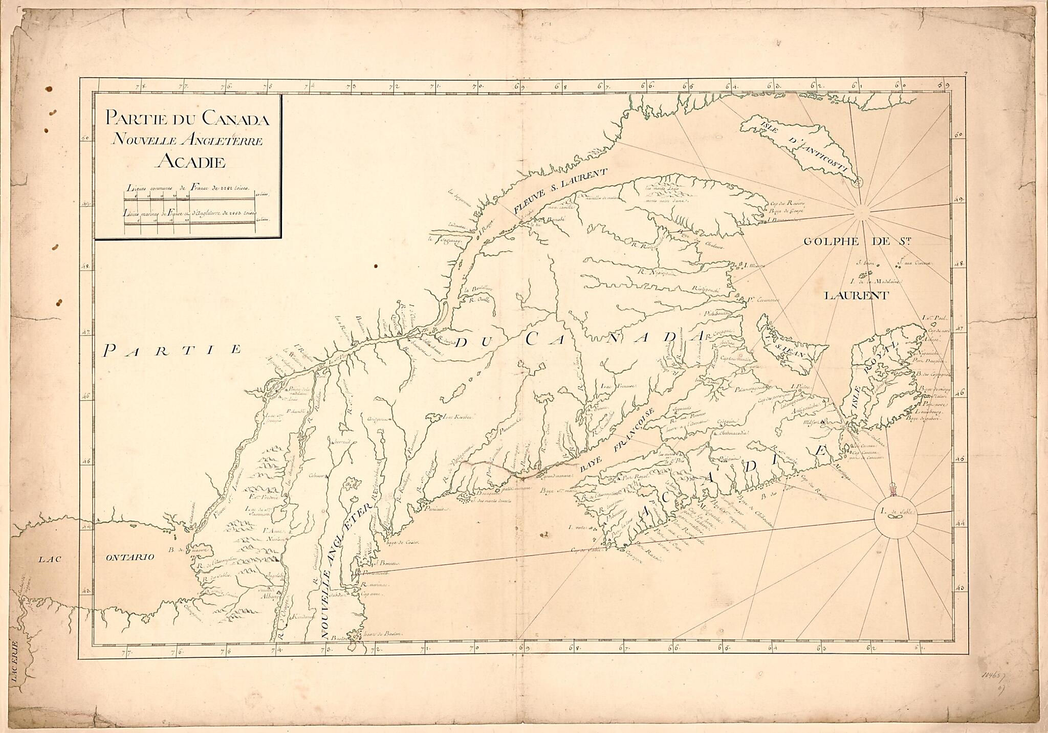This old map of Partie Du Canada, Nouvelle Angleterre, Acadie from 1770 was created by in 1770