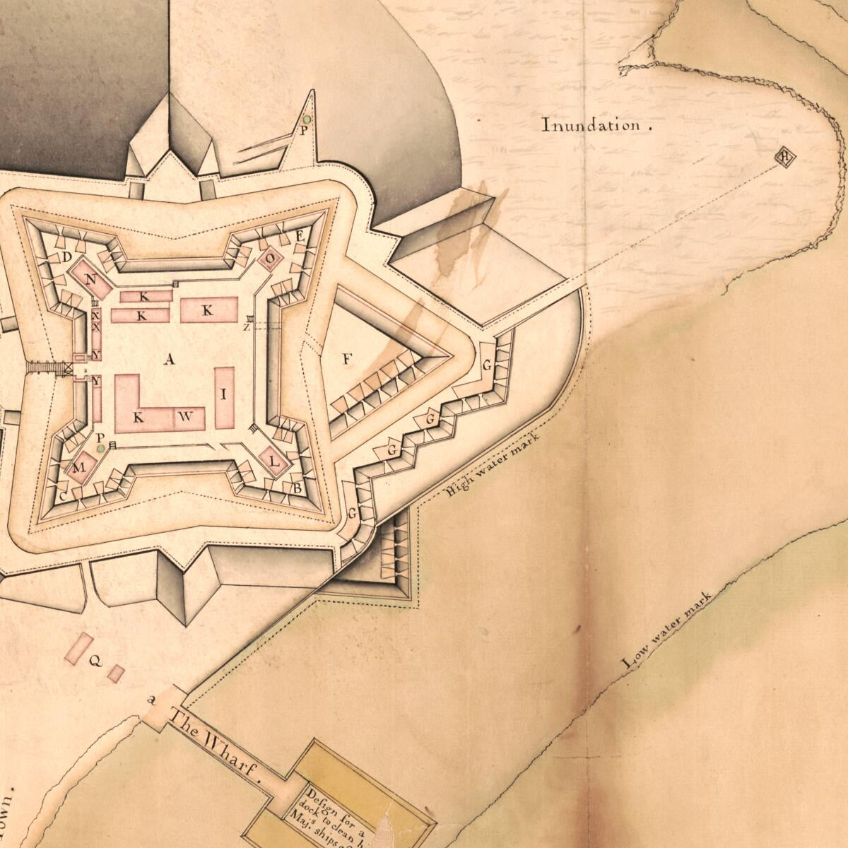 This old map of Plan of Annapolis Royal In Nova Scotia from 1744 was created by  in 1744