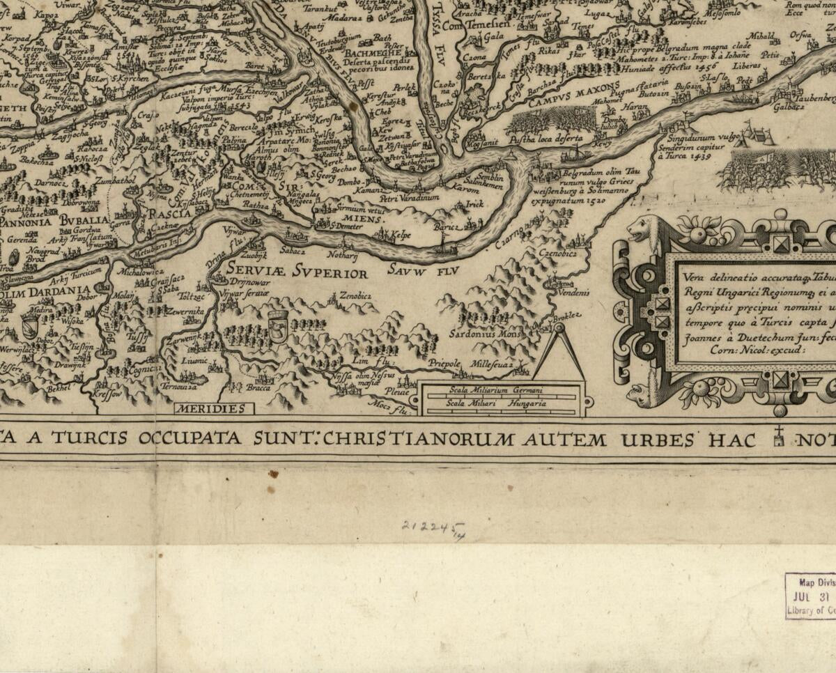 This old map of Nova Et Recens Emendata Totius Regni Ungariæ Una Cum Adiacentibus Et Finitimis Regionibus Delineatio from 1620 was created by Cornelis Claesz, Jan Van Doetecam, Pieter Van Den Keere in 1620