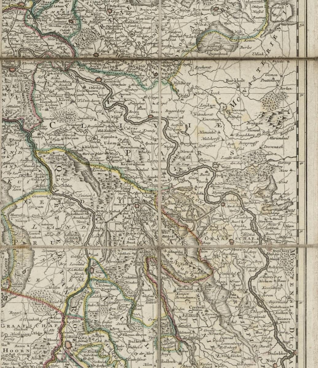 This old map of Ducatus Geldriæ Et Comitatus Zutphaniæ Nova Tabula : In Tetrarchias Noviomagi, Arnhemii, Ruremondæ Et Zutphaniæ from 1748 was created by Johannes Condet,  Cóvens Et Mortier, Millard Fillmore in 1748
