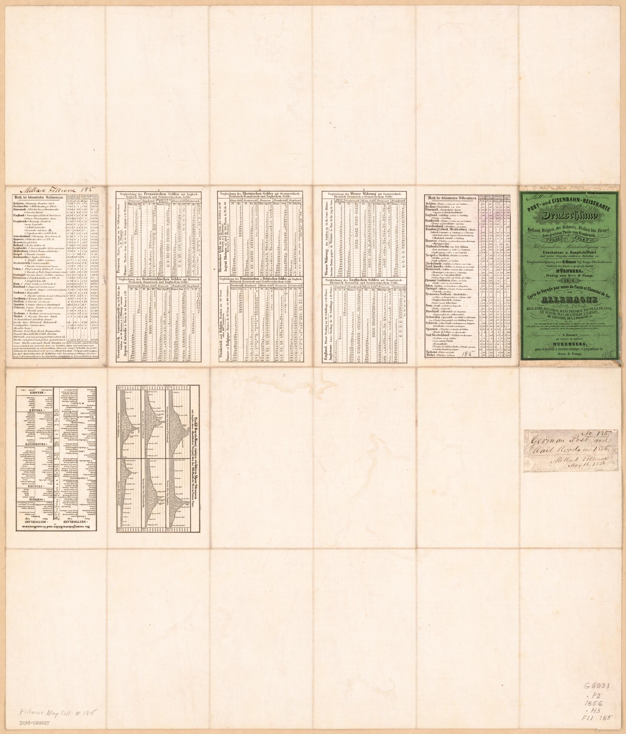 This old map of Und Eisenbahn-Reisekarte--Deutschland, Holland, Die Schweiz, Italien Bis Neapel, Der Grösste Theil Von Frankreich, Ungarn, Polen Etc. : Mit Besonderer Rücksicht Auf Eisenbahnen U. Seedampfschiffahrt (Carte De Voyage Par Voies De Poste E