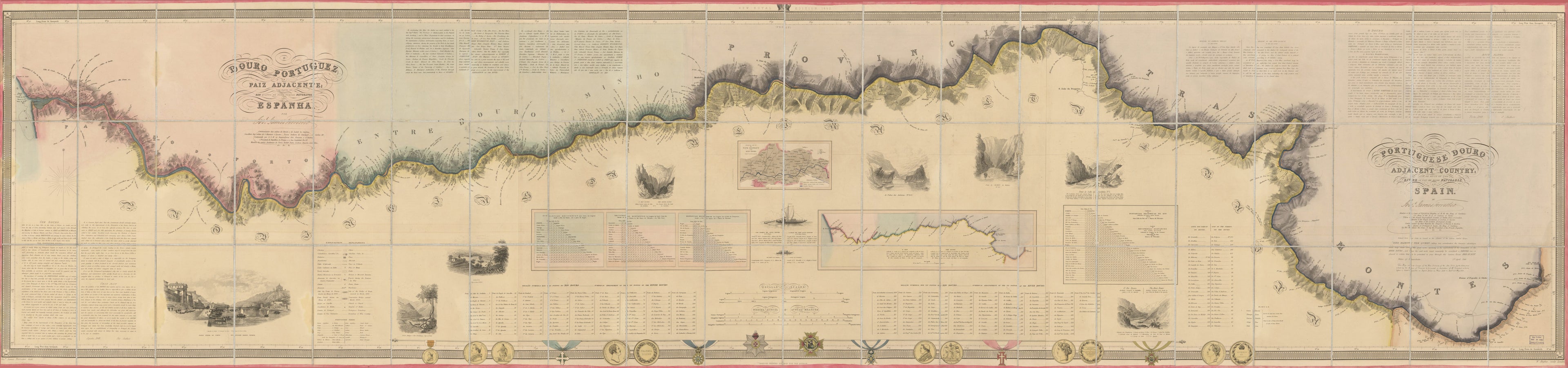 This old map of The Portuguese Douro and the Adjacent Country : and So Much of the River As Can Be Made Navigable In Spain = O Douro Portuguez E Paiz Adjacente : Com Tanto Do Rio Quanto Se Pode Tornar Navegavel Em Espanha (Douro Portuguez E Paiz Adjacent