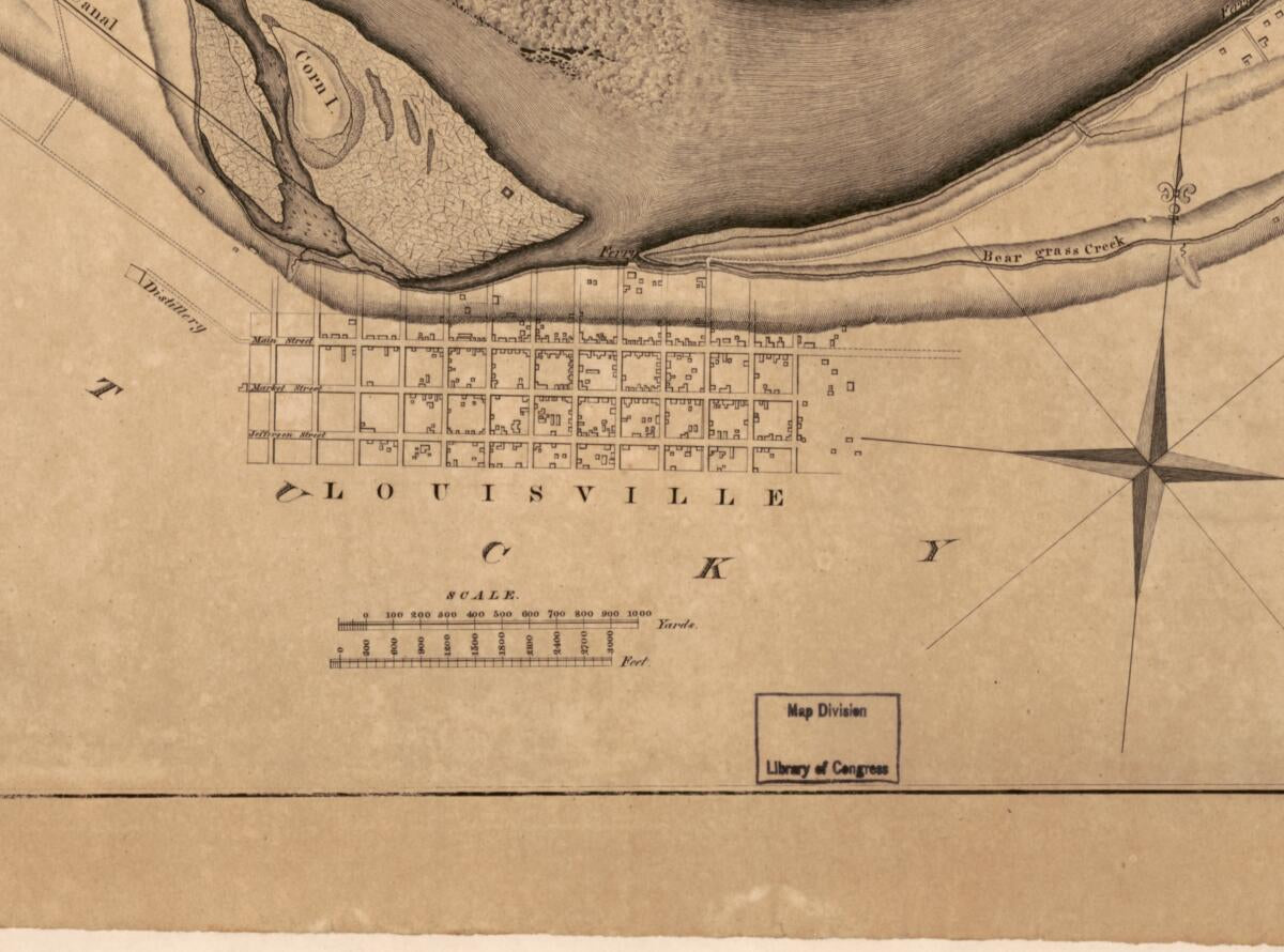 This old map of Map of the Falls of the Ohio, from Actual Survey : Adapted to the Low Water of 1819 from 1824 was created by J. Flint, E. G. Gridley in 1824