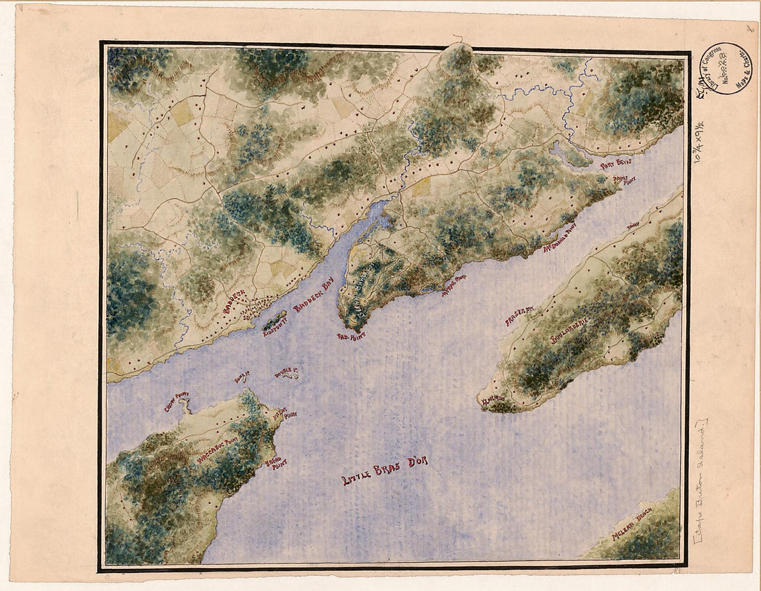 This old map of Manuscript Map of Cape Breton Island from 1900 was created by in 1900