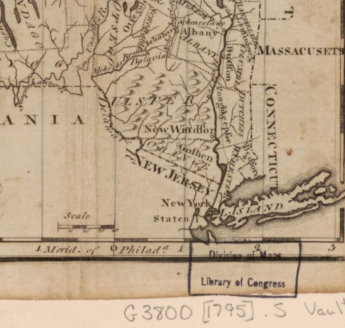 This old map of New York from 1795 was created by Joseph Scott in 1795