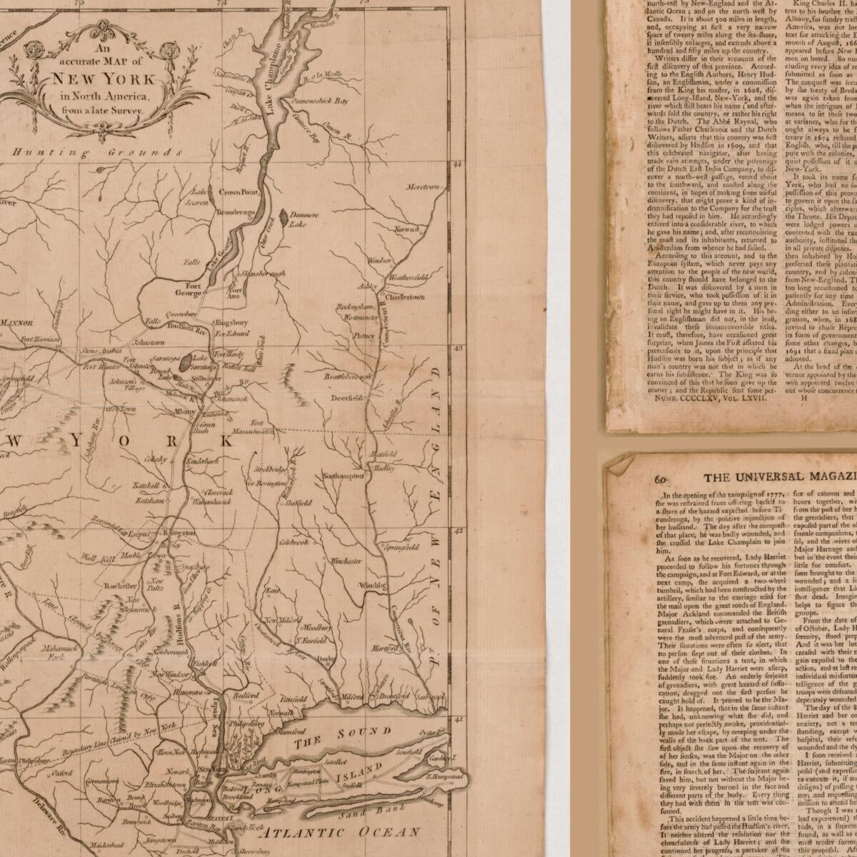 This old map of An Accurate Map of New York In North America from a Late Survey from 1780 was created by  in 1780