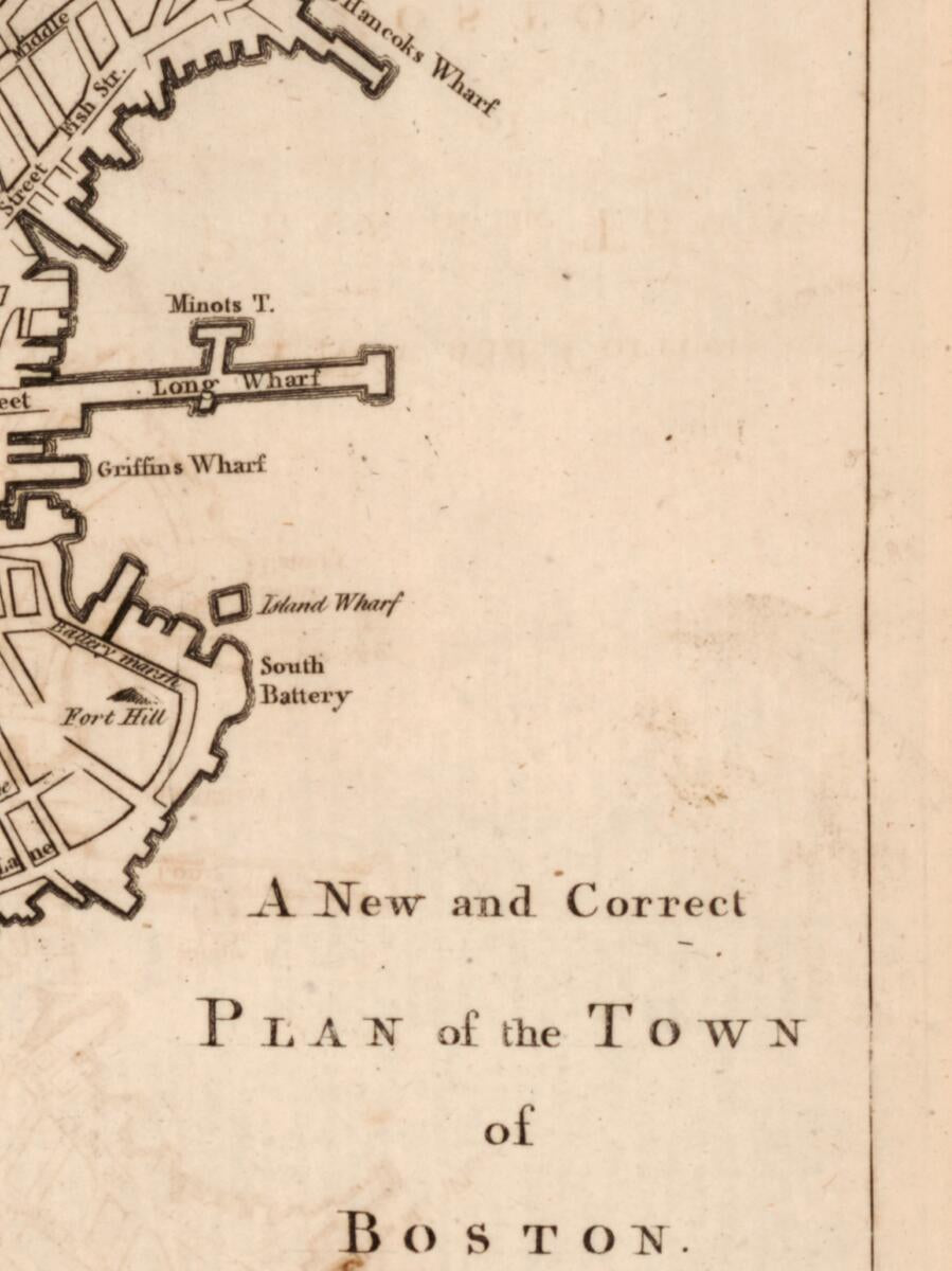 This old map of A New and Correct Plan of the Town of Boston from 1775 was created by  in 1775