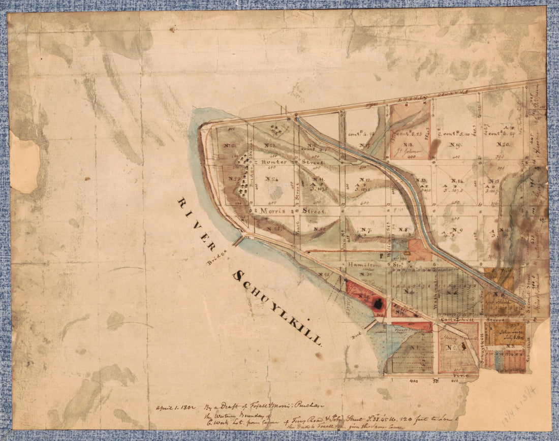 This old map of By a Draft of Foxhall & Morris Purchase : Philadelphia from 1802 was created by in 1802