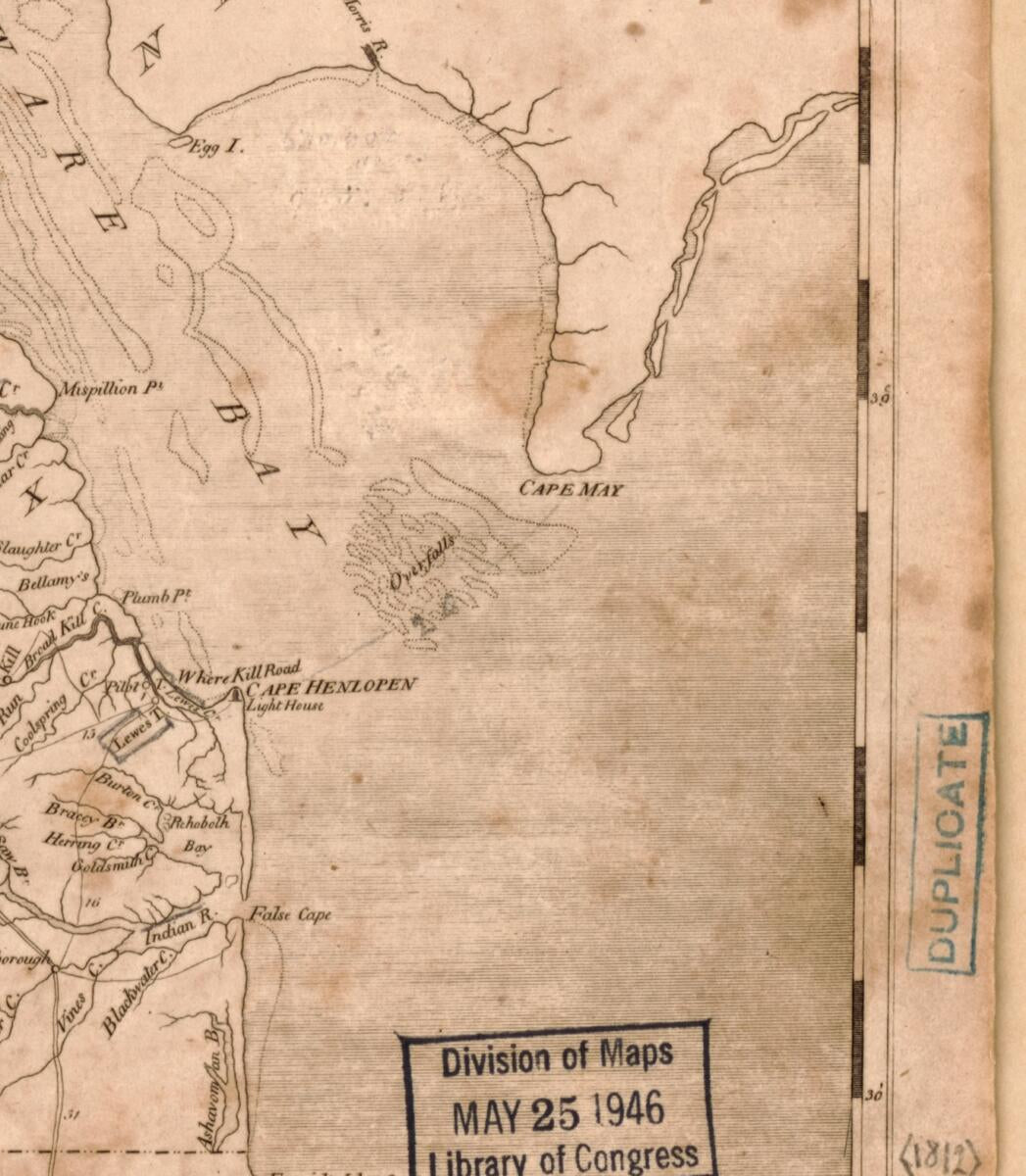 This old map of Delaware from 1812 was created by Aaron Arrowsmith in 1812