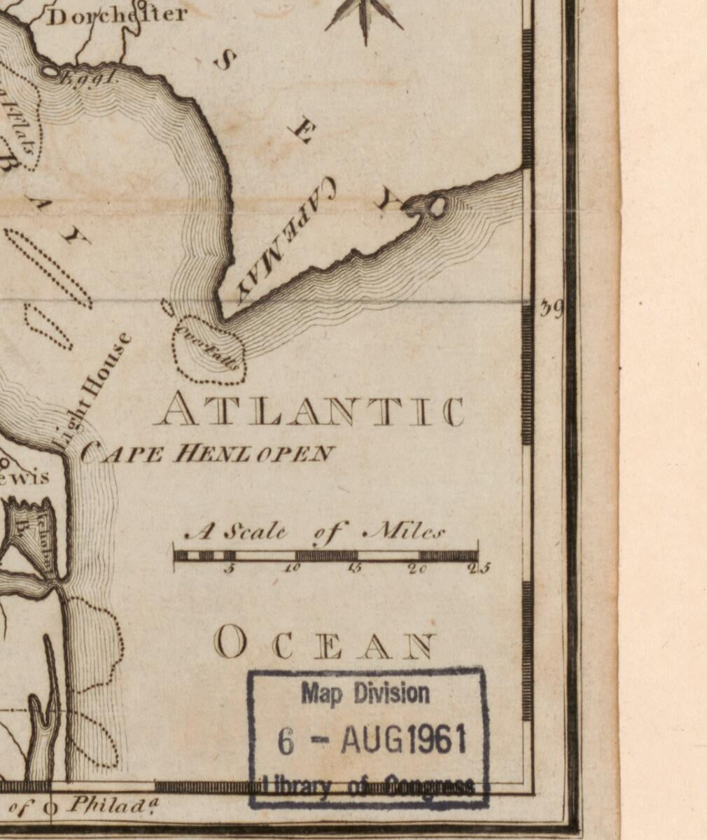 This old map of Delaware from 1795 was created by Joseph Scott in 1795