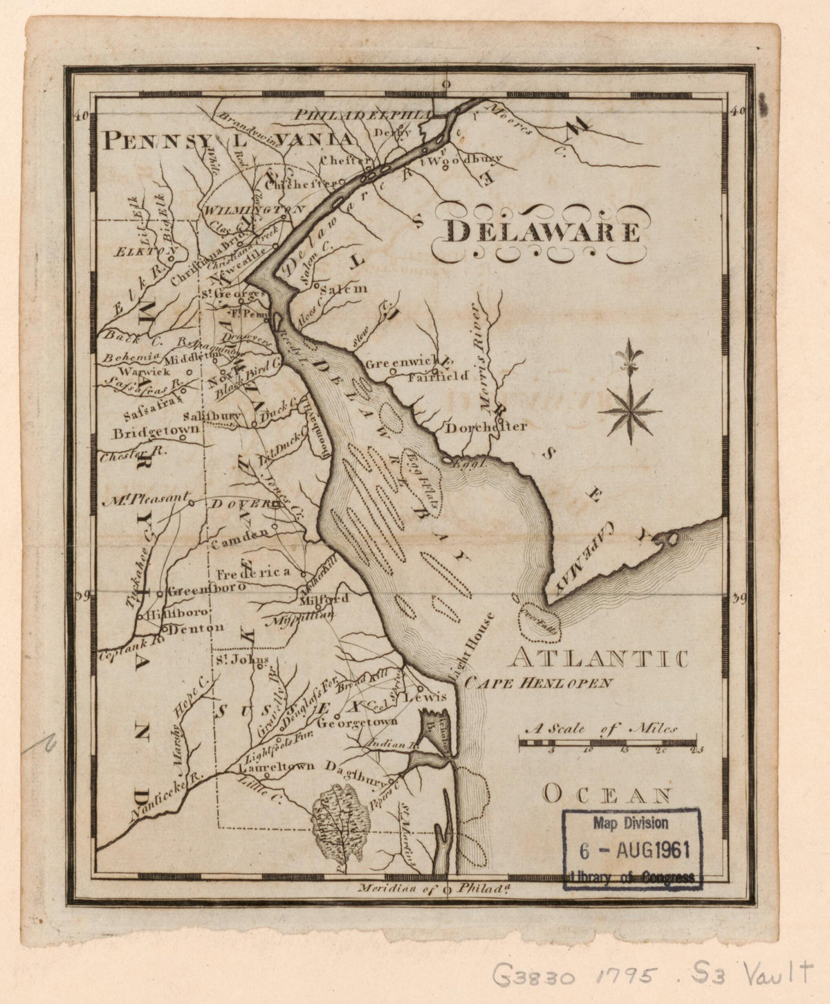 Delaware 1795 by Relic Map Company