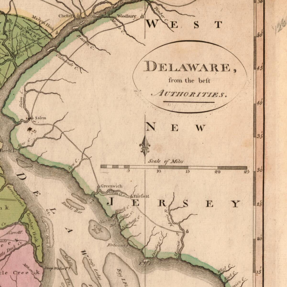 This old map of Delaware from the Best Authorities from 1814 was created by Mathew Carey in 1814
