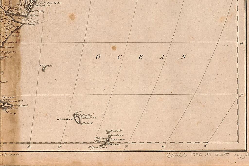 This old map of A General Map of South America : from the Best Surveys, from 1796 was created by Benjamin Tanner, William Winterbotham in 1796