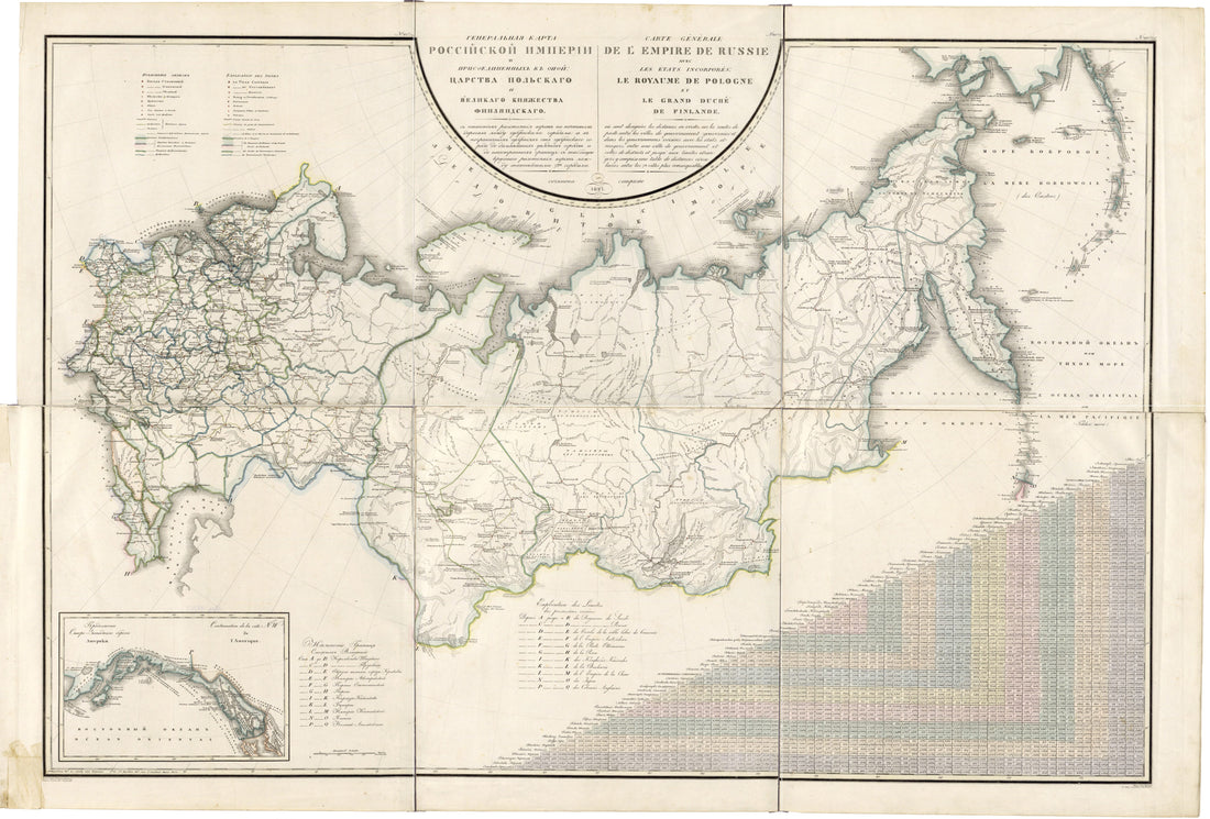 This old map of Mi︠a︡ Gorodami. (мя городами.) from 1827 was created by Ieremin, Vasiliĭ Petrovich Pi︠a︡dyshev, Russia. General Staff. Military Topographical Depot in 1827