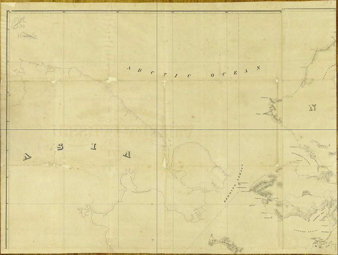 This old map of Map of Russian America Or Alaska Territory. Compiled from Russian Charts and Surveys by J. F. Lewis from 1867 was created by Charles S. Bulkley, J. F. Lewis, Western Union Telegraph Company in 1867