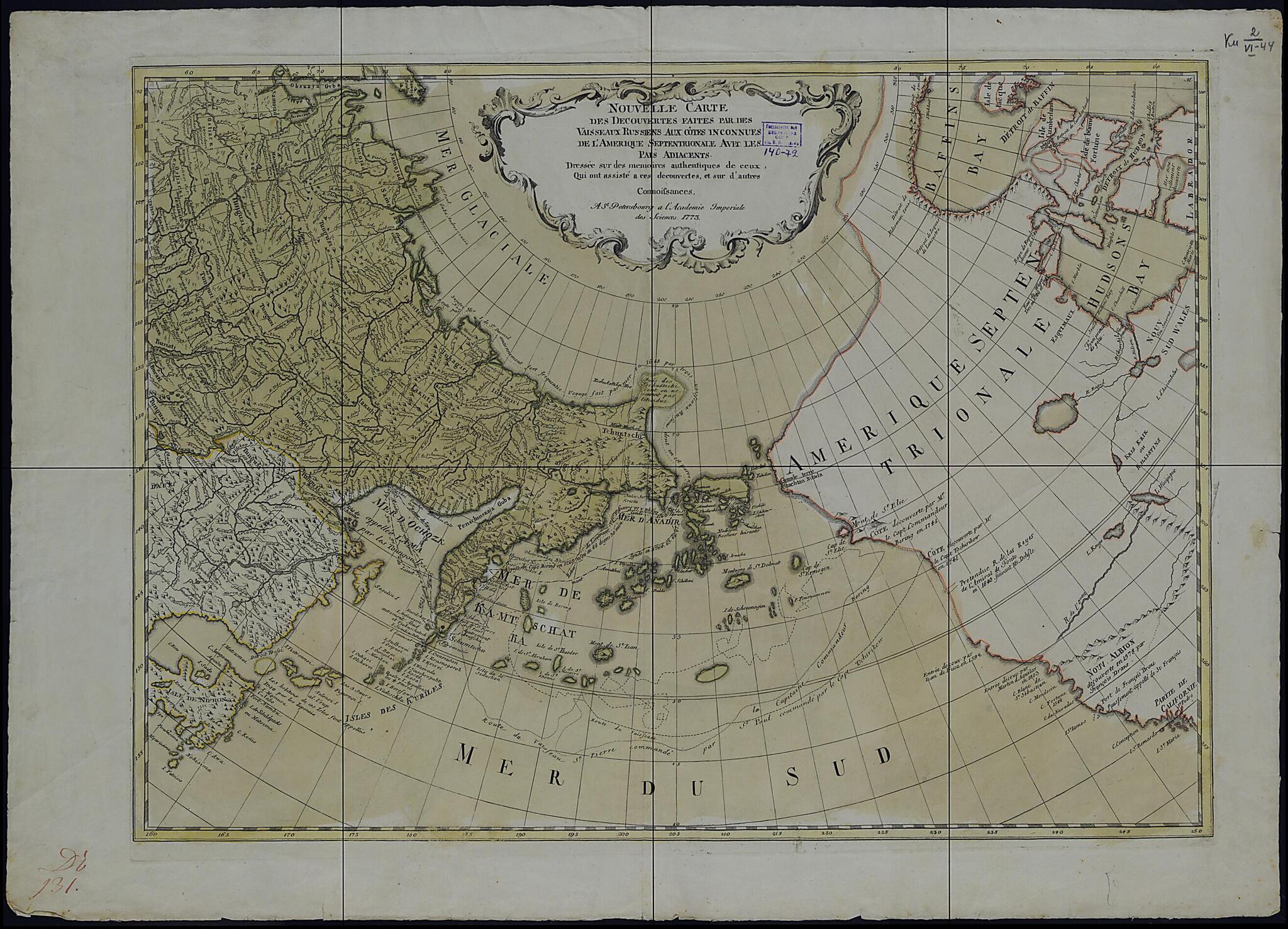 This old map of Nouvelle Carte Des Decouvertes Faites Par Des Vaisseaux Russiens Aux Cotes Inconnues De L&