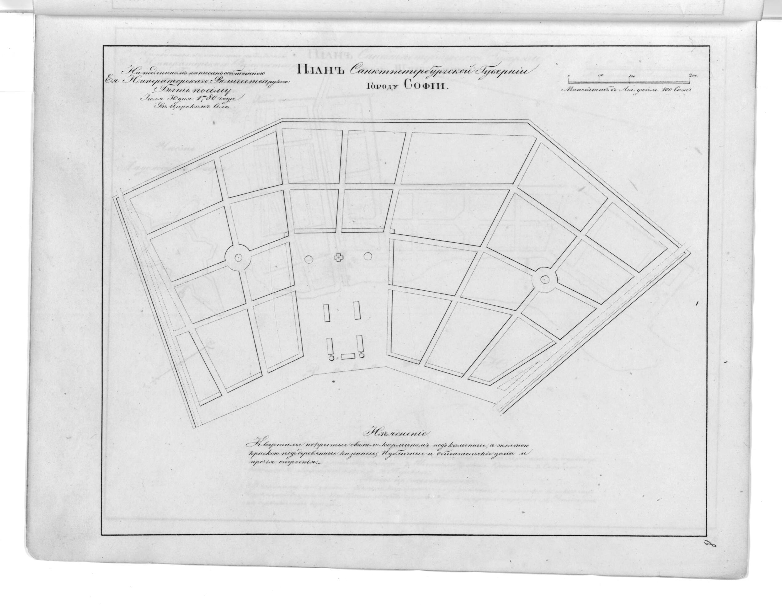 This old map of Plan Sanktpeterburgskoĭ Gubernii Gorodu Sofii. (План Санктпетербургской Губернии городу Софии.) from 1859 was created by in 1859
