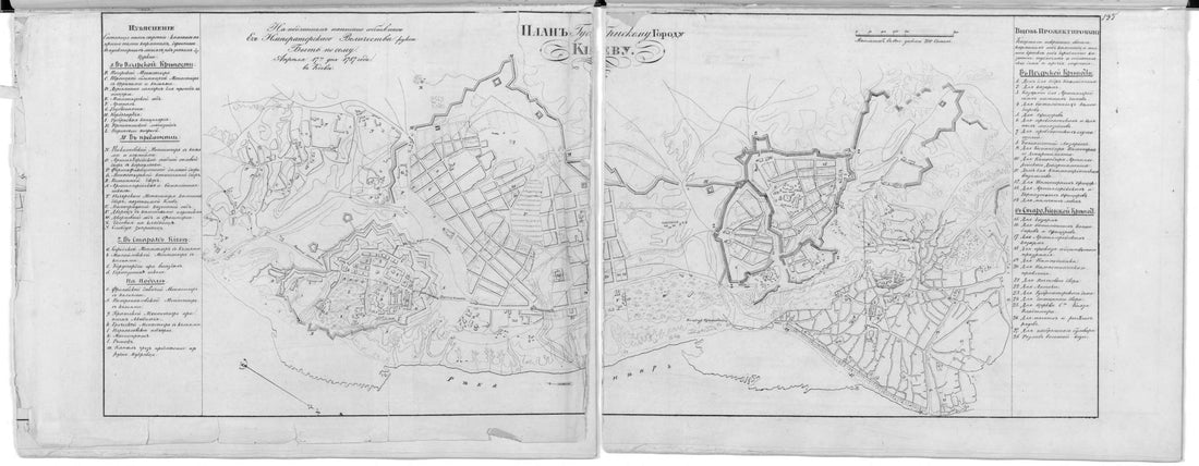 This old map of Plan Gubernskomu Gorodu Kievu. (План губернскому городу Киеву.) from 1859 was created by in 1859