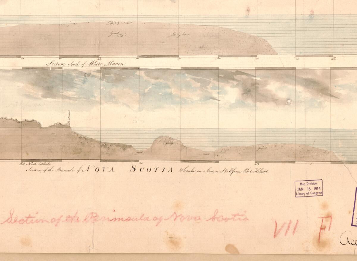 This old map of Cross Sections of the Peninsula of Nova Scotia from 1700 was created by  in 1700