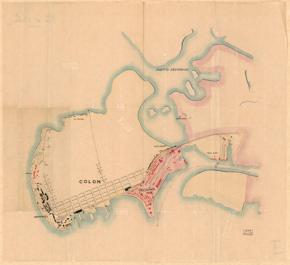 This old map of Plan De Colon from 1850 was created by in 1850