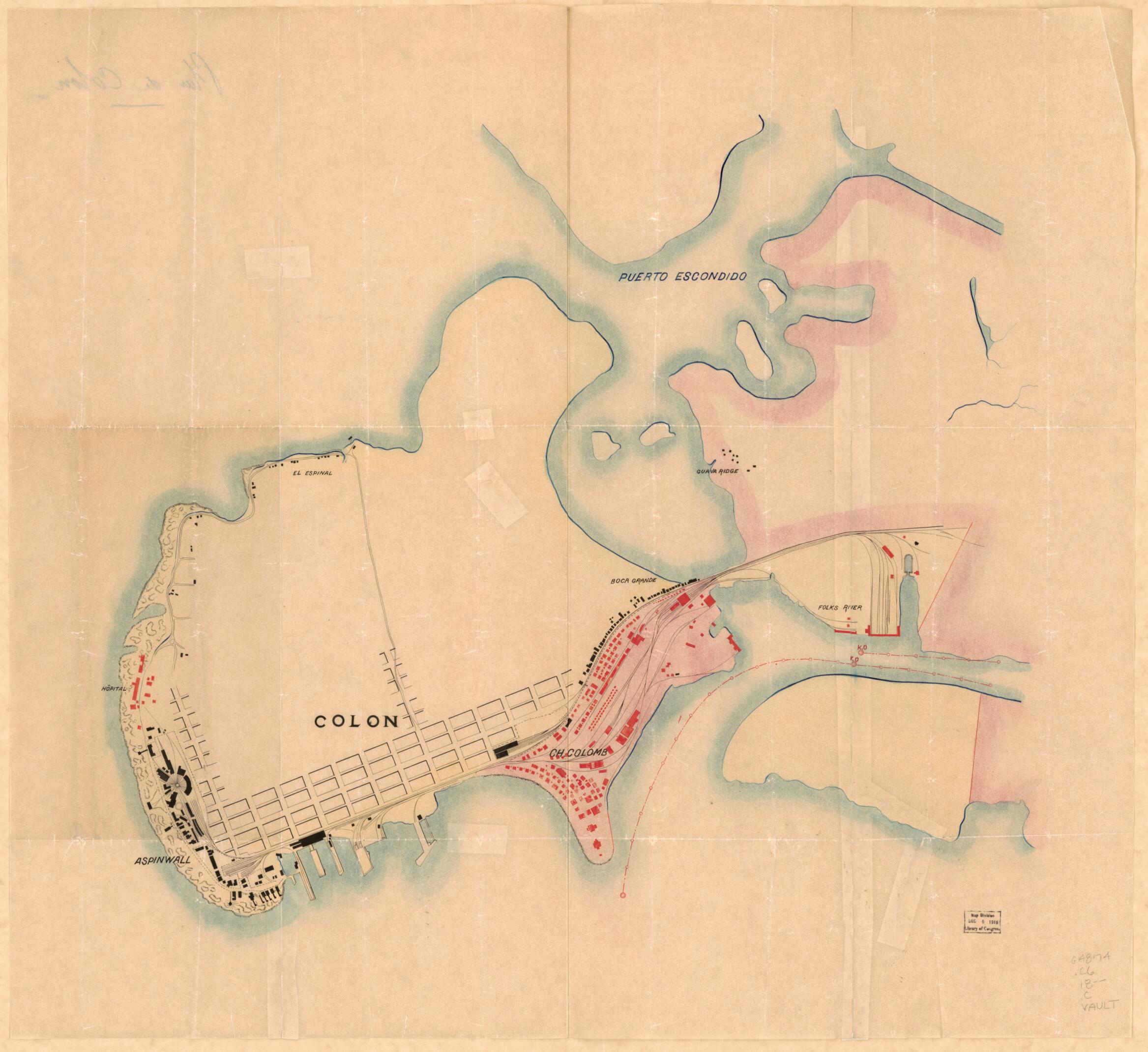 This old map of Plan De Colon from 1850 was created by in 1850