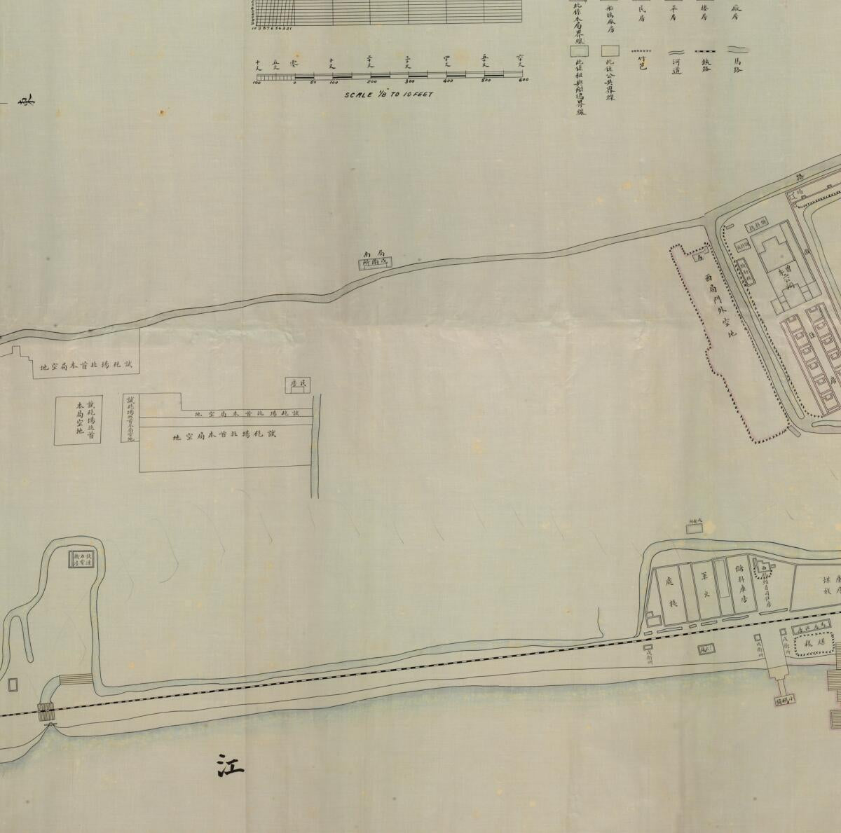 This old map of Jiang Nan Zhi Zao Zong Ju Ping Mian Tu (江南制造总局平面图) from 1851 was created by  in 1851