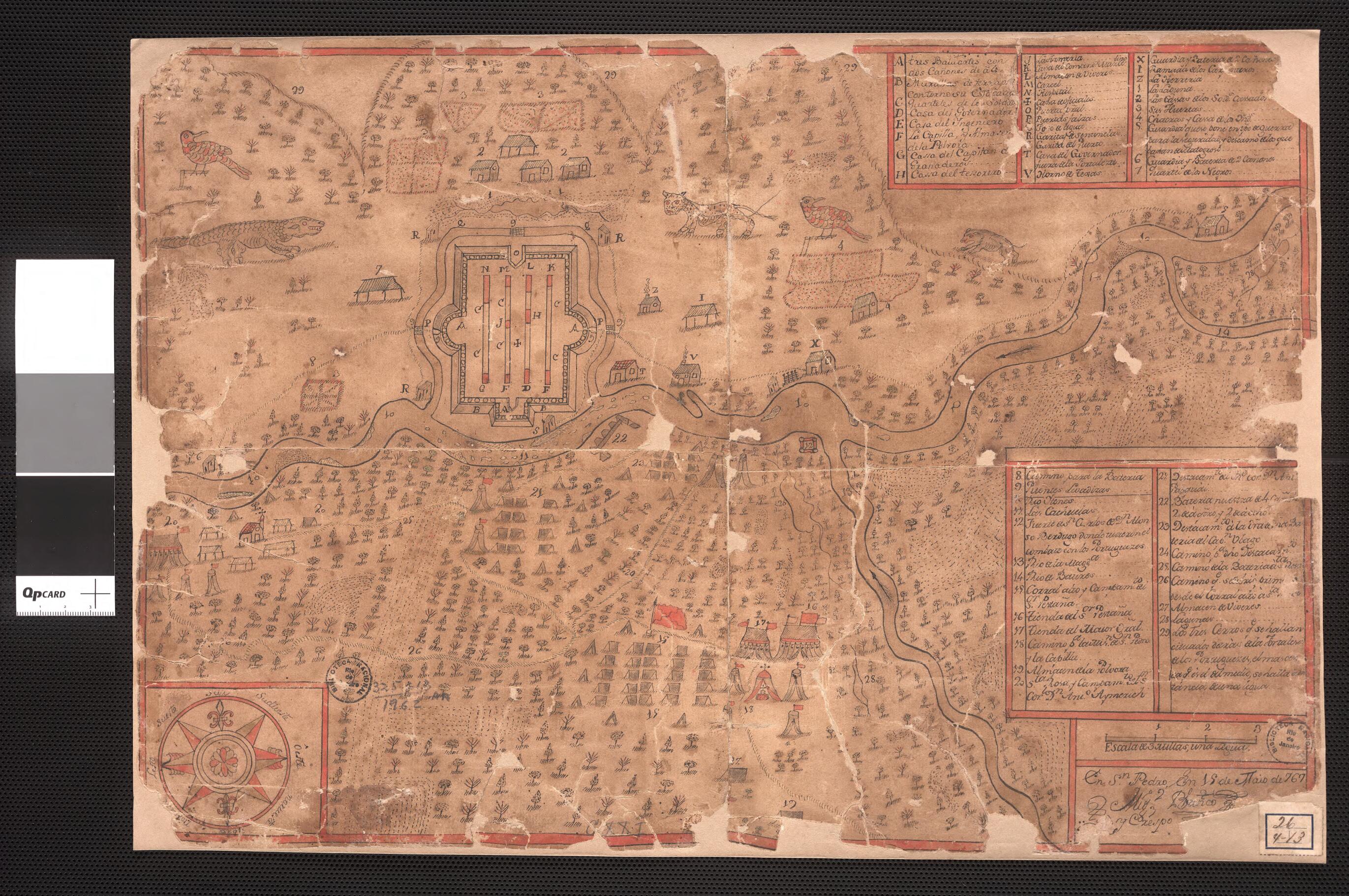 This old map of Map of the Region of the Iténez Or Guaporé River and Its Tributaries. (Plano Da Região Do Rio Itenes Ou Guaporé E Seus Afluentes) from 1767 was created by Miguel Blanco Crespo in 1767
