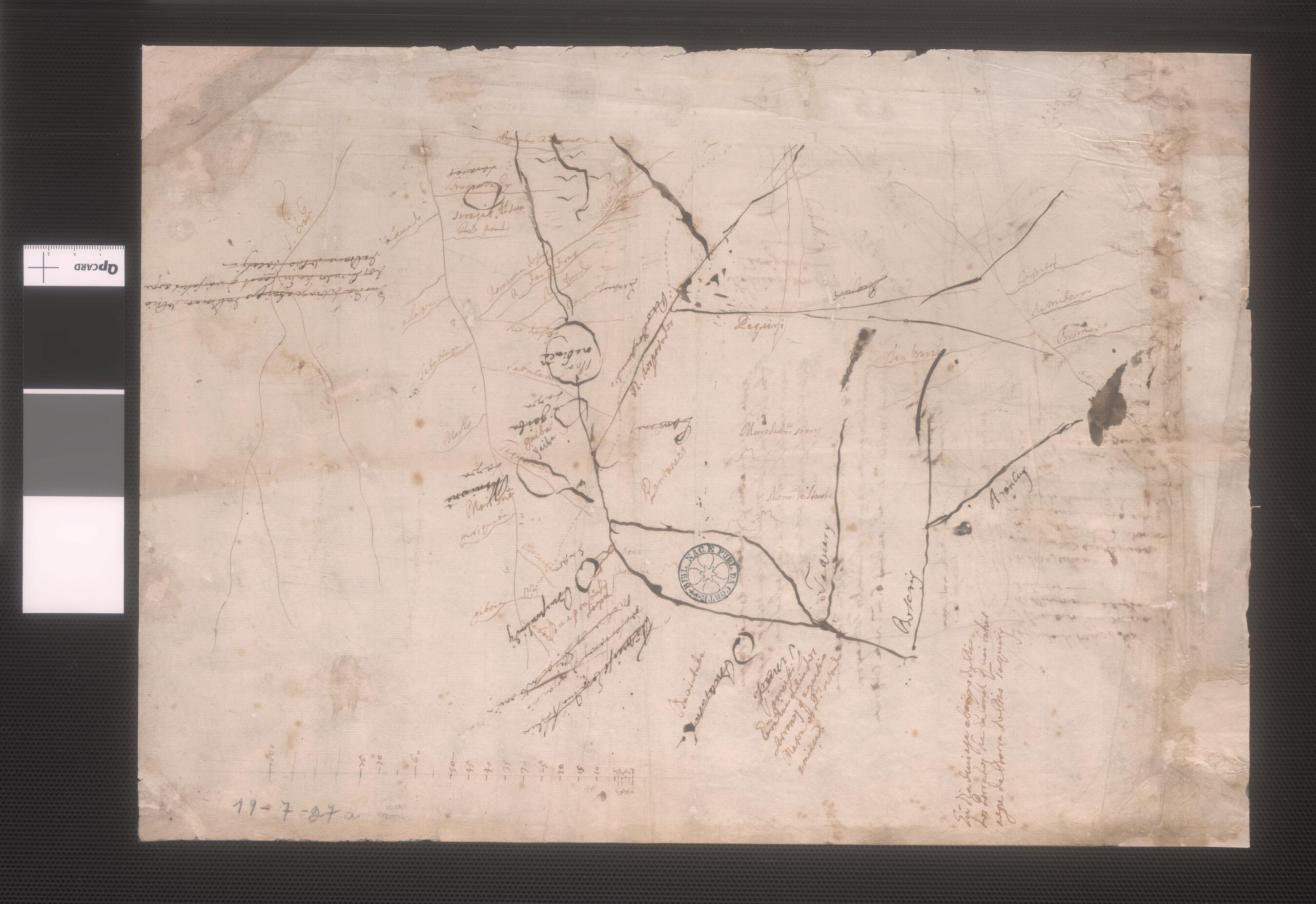 This old map of Primitive Map of the Upper Paraguay River and Its Tributaries Cuiaba, Porrudos and São Lourenco. (Mapa Rudimentar Do Alto Paraguai Com Seus Afluentes Entre Os Quais O Cuiabá E O Porrudos, Atual São Lourenço) from 1720 was created by